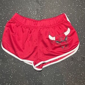 NBA Bulls Red Women's Athletic Shorts